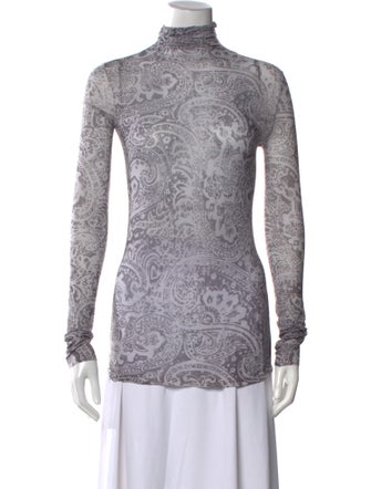 Acne Studios Nylon Paisley Print Top