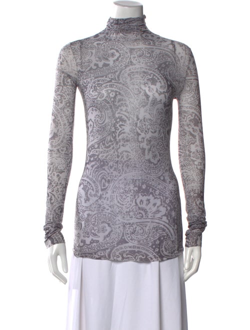 Acne Studios Nylon Paisley Print Top