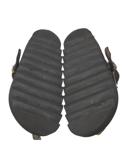 Acne Studios Embossed Leather Animal Print Slides