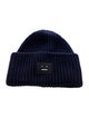 Acne Studios Wool Knit Embroidered Logo Beanie