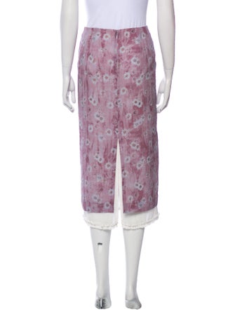 Acne Studios Floral Print Midi Length Skirt