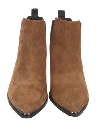 Acne Studios Suede Colorblock Pattern Chelsea Boots