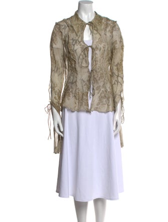 Acne Studios Animal Print V-Neck Tunic