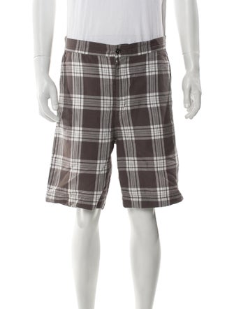 Acne Studios Plaid Print Flat Front Shorts