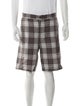 Acne Studios Plaid Print Flat Front Shorts