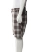 Acne Studios Plaid Print Flat Front Shorts