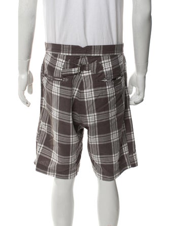 Acne Studios Plaid Print Flat Front Shorts