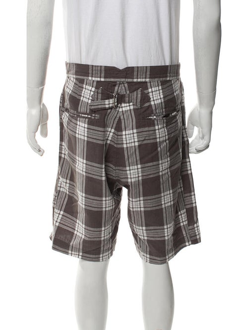 Acne Studios Plaid Print Flat Front Shorts