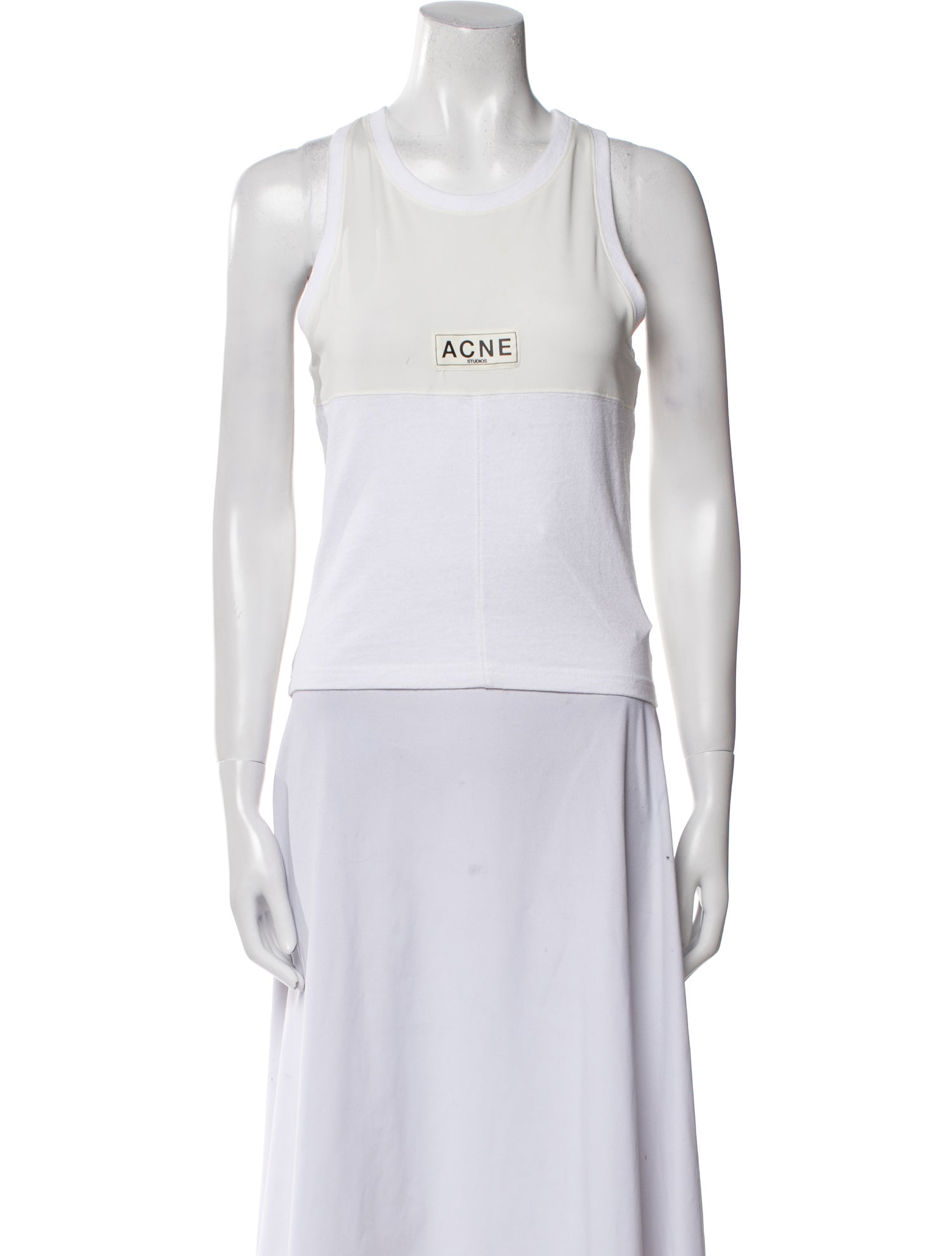 Acne Studios Graphic Print Scoop Neck Top