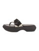 Acne Studios Ponyhair Leather Trim Embellishment Slides