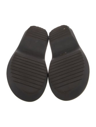 Acne Studios Ponyhair Leather Trim Embellishment Slides