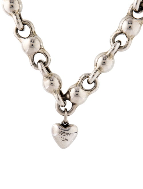 Acne Studios Heart 'Love you' Pendant Necklace