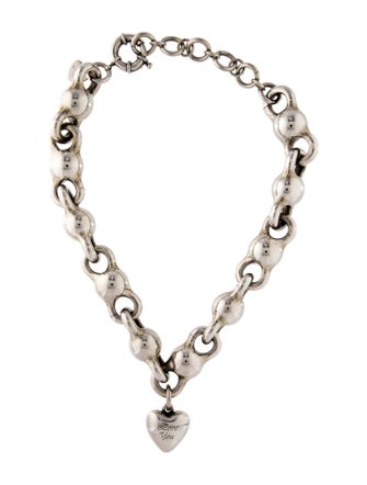 Acne Studios Heart 'Love you' Pendant Necklace