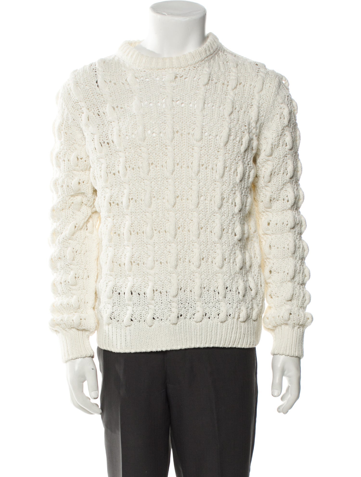 Acne Studios Cable Knit Mock Neck Pullover