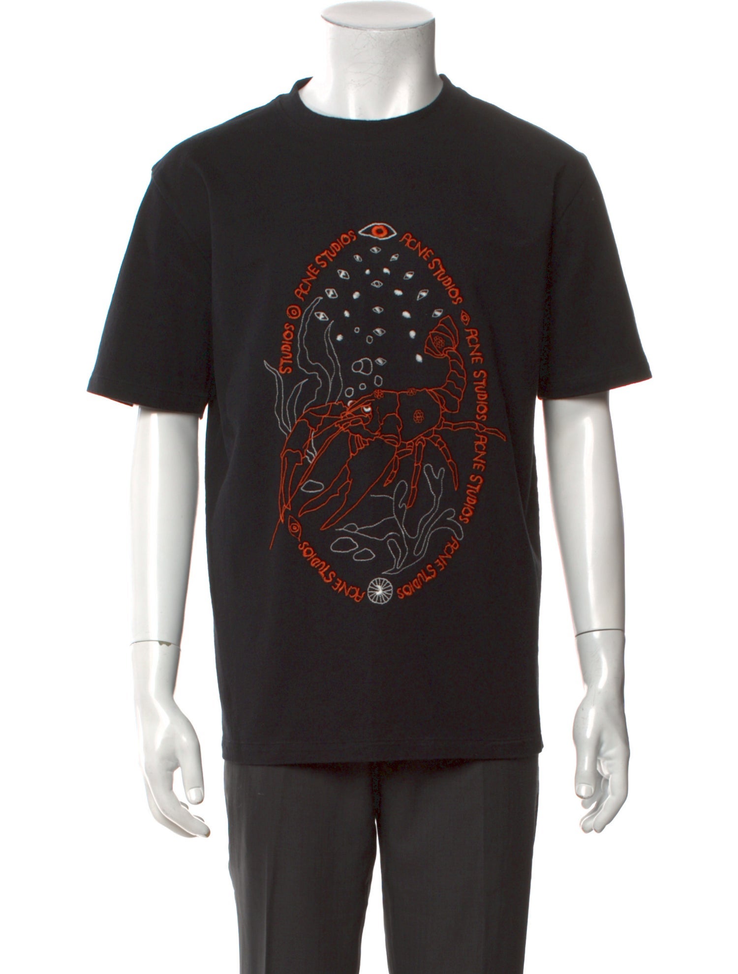 Acne Studios Graphic Print Crew Neck T-Shirt