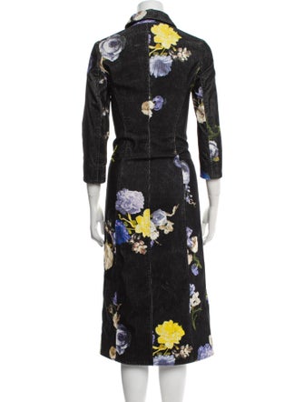 Acne Studios Floral Print Trench Coat