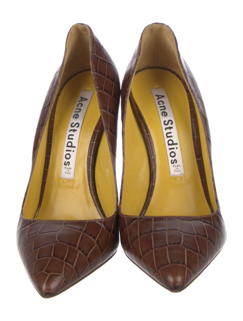 Acne Studios Leather Animal Print Pumps