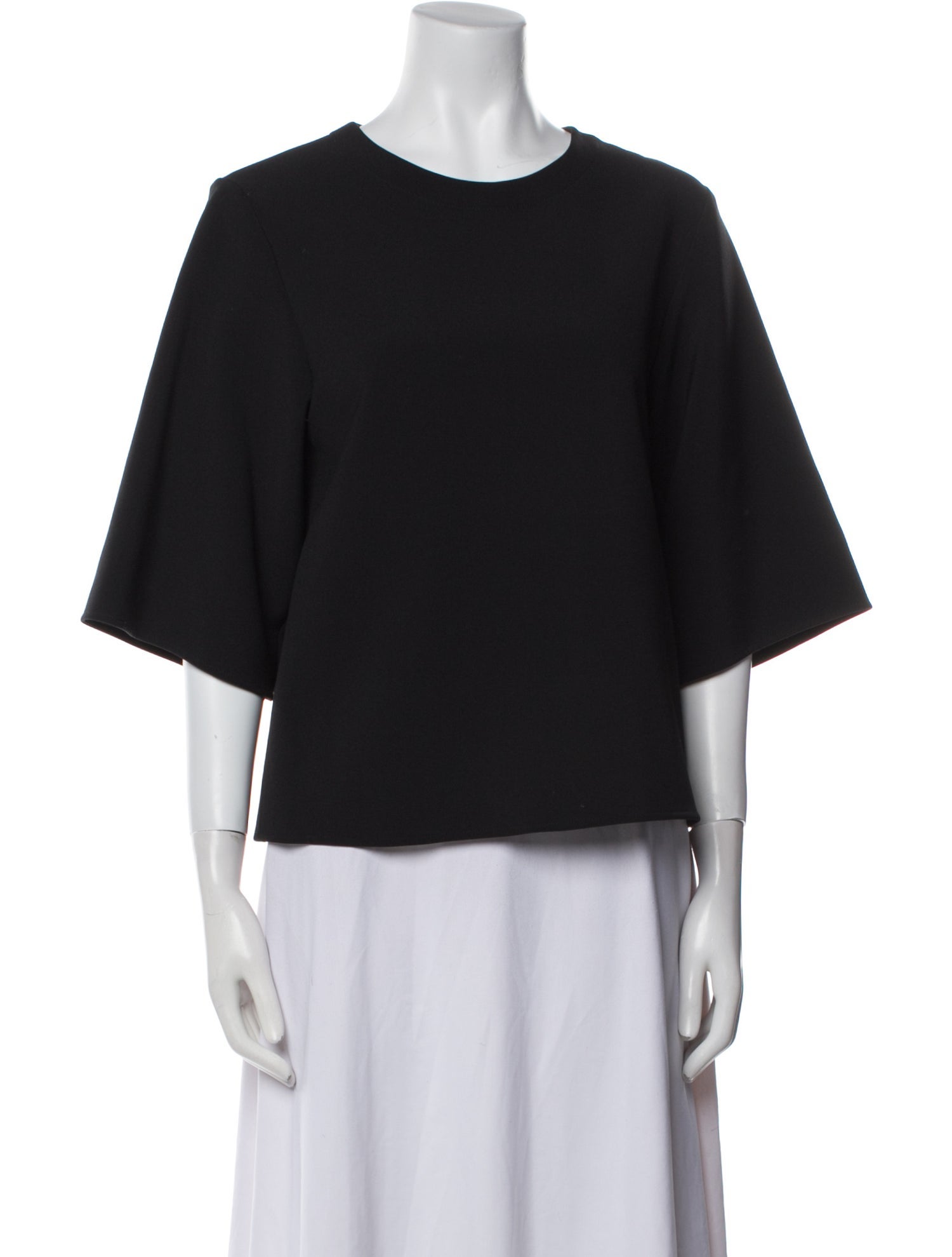 Acne Studios Crew Neck Three-Quarter Sleeve Top