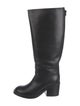 Acne Studios Leather Whipstitch Trim Riding Boots