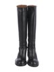 Acne Studios Leather Whipstitch Trim Riding Boots