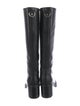 Acne Studios Leather Whipstitch Trim Riding Boots
