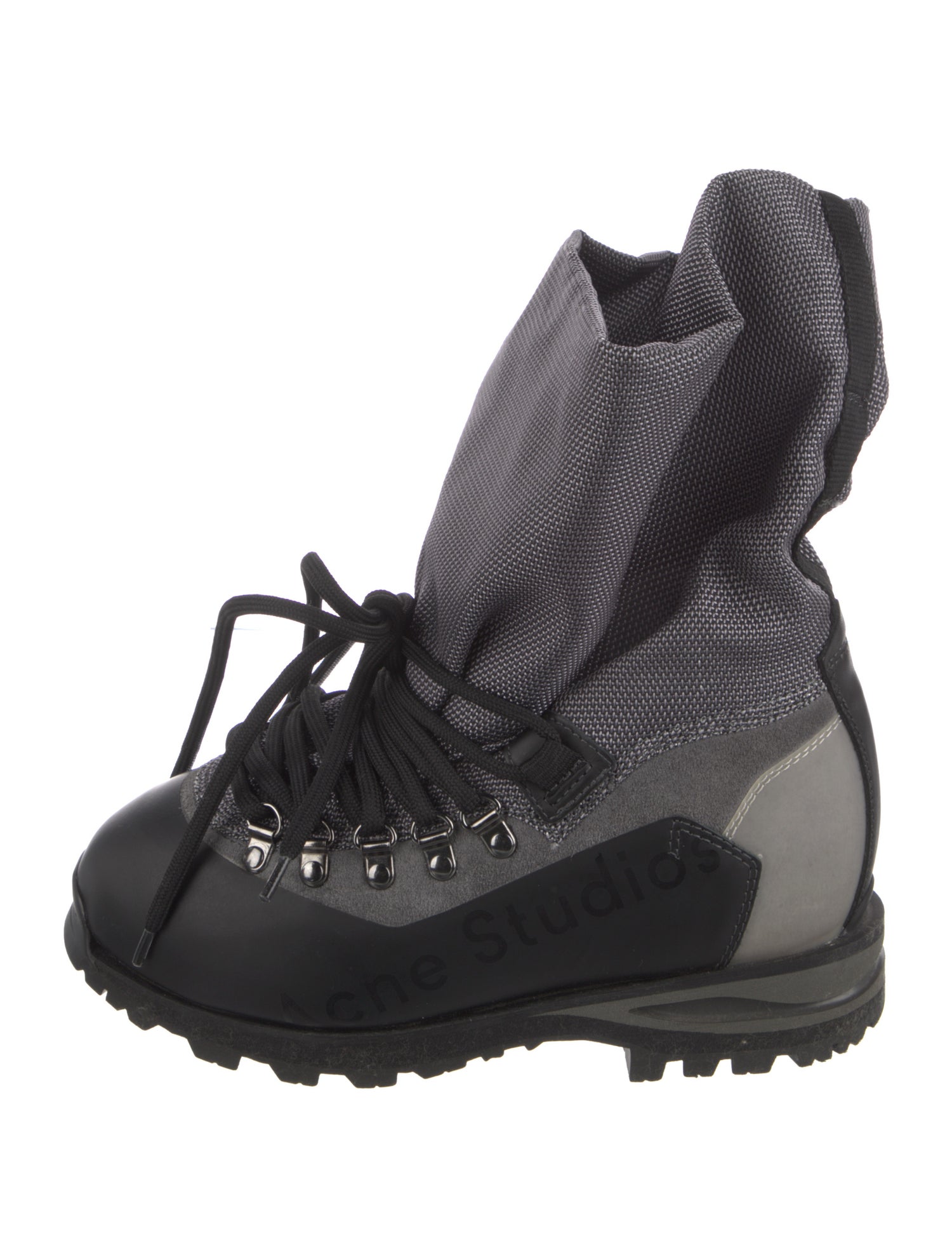 Acne Studios Colorblock Pattern Combat Boots