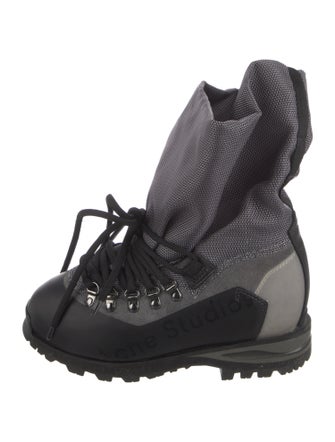 Acne Studios Colorblock Pattern Combat Boots