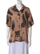 Acne Studios Printed Short Sleeve Button-Up Top