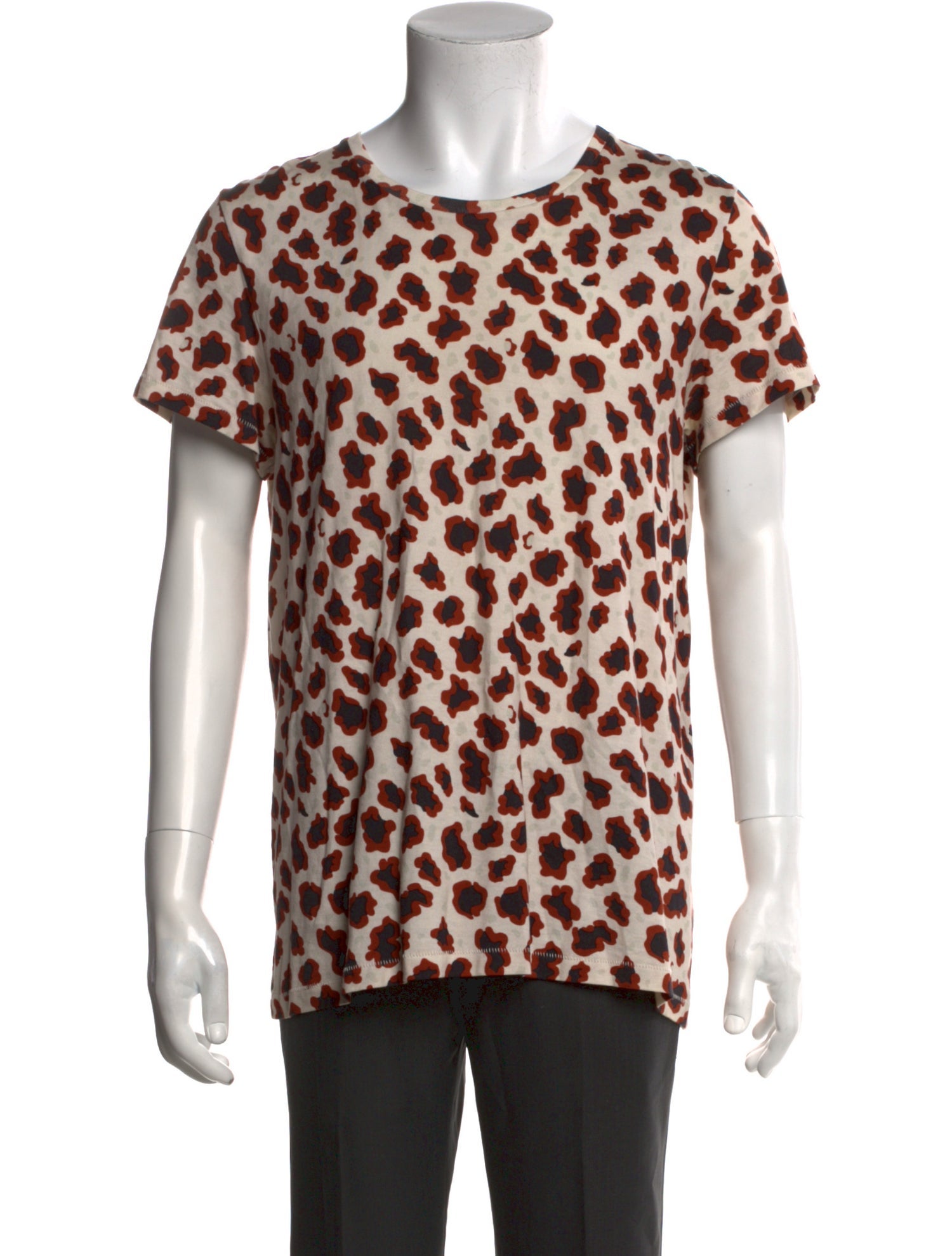 Acne Studios Animal Print Crew Neck T-Shirt