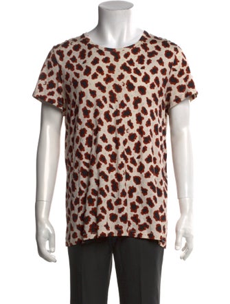 Acne Studios Animal Print Crew Neck T-Shirt