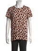 Acne Studios Animal Print Crew Neck T-Shirt