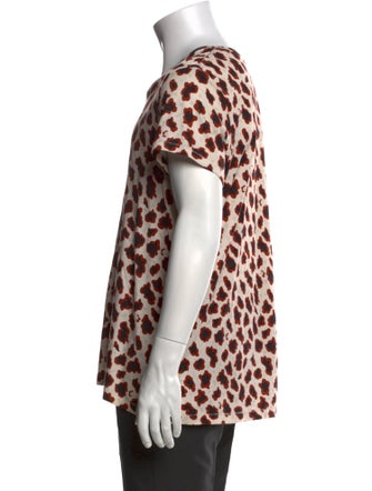 Acne Studios Animal Print Crew Neck T-Shirt