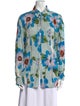 Acne Studios Printed Long Sleeve Button-Up Top