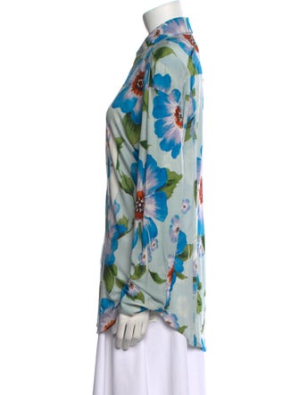 Acne Studios Printed Long Sleeve Button-Up Top