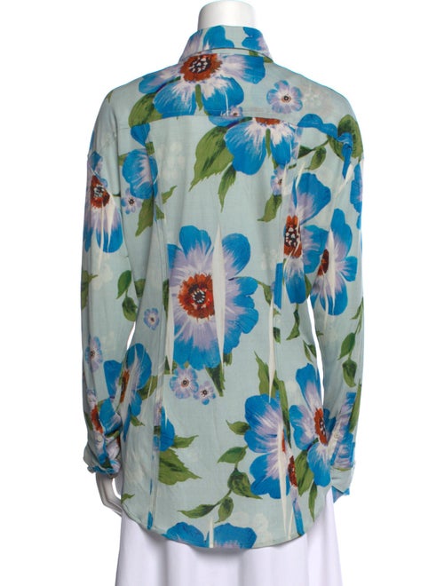 Acne Studios Printed Long Sleeve Button-Up Top