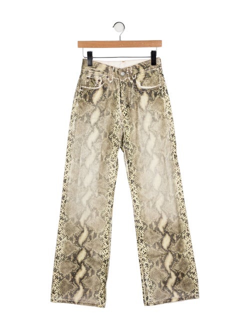 Acne Studios Animal Print Wide Leg Pants