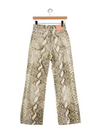 Acne Studios Animal Print Wide Leg Pants