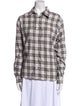 Acne Studios Plaid Print Long Sleeve Button-Up Top