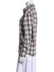 Acne Studios Plaid Print Long Sleeve Button-Up Top