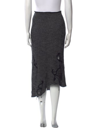 Acne Studios Wool Midi Length Skirt