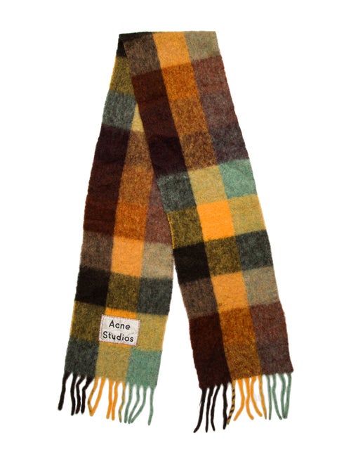 Acne Studios Wool Plaid Print Scarf