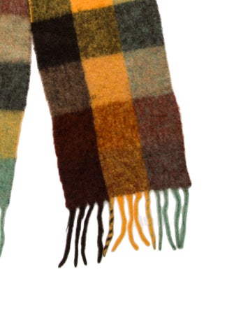 Acne Studios Wool Plaid Print Scarf