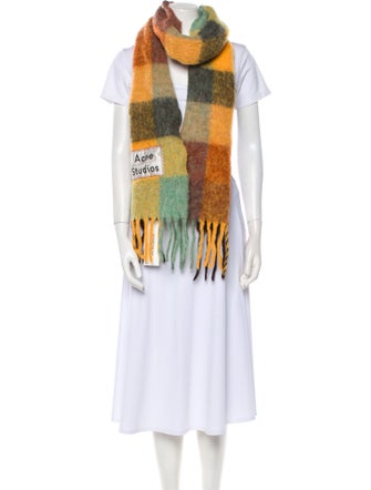 Acne Studios Wool Plaid Print Scarf