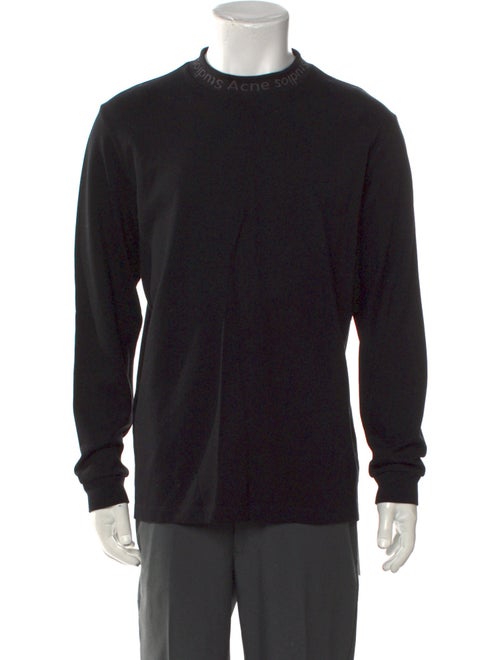 Acne Studios Elogho Logo Long Sleeve Mock Neck Henley