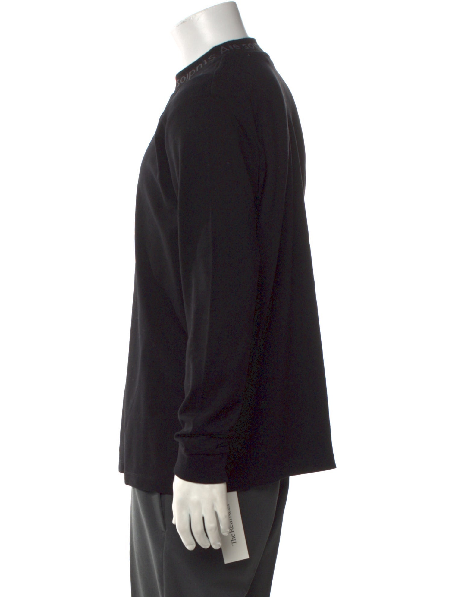 Acne Studios Elogho Logo Long Sleeve Mock Neck Henley