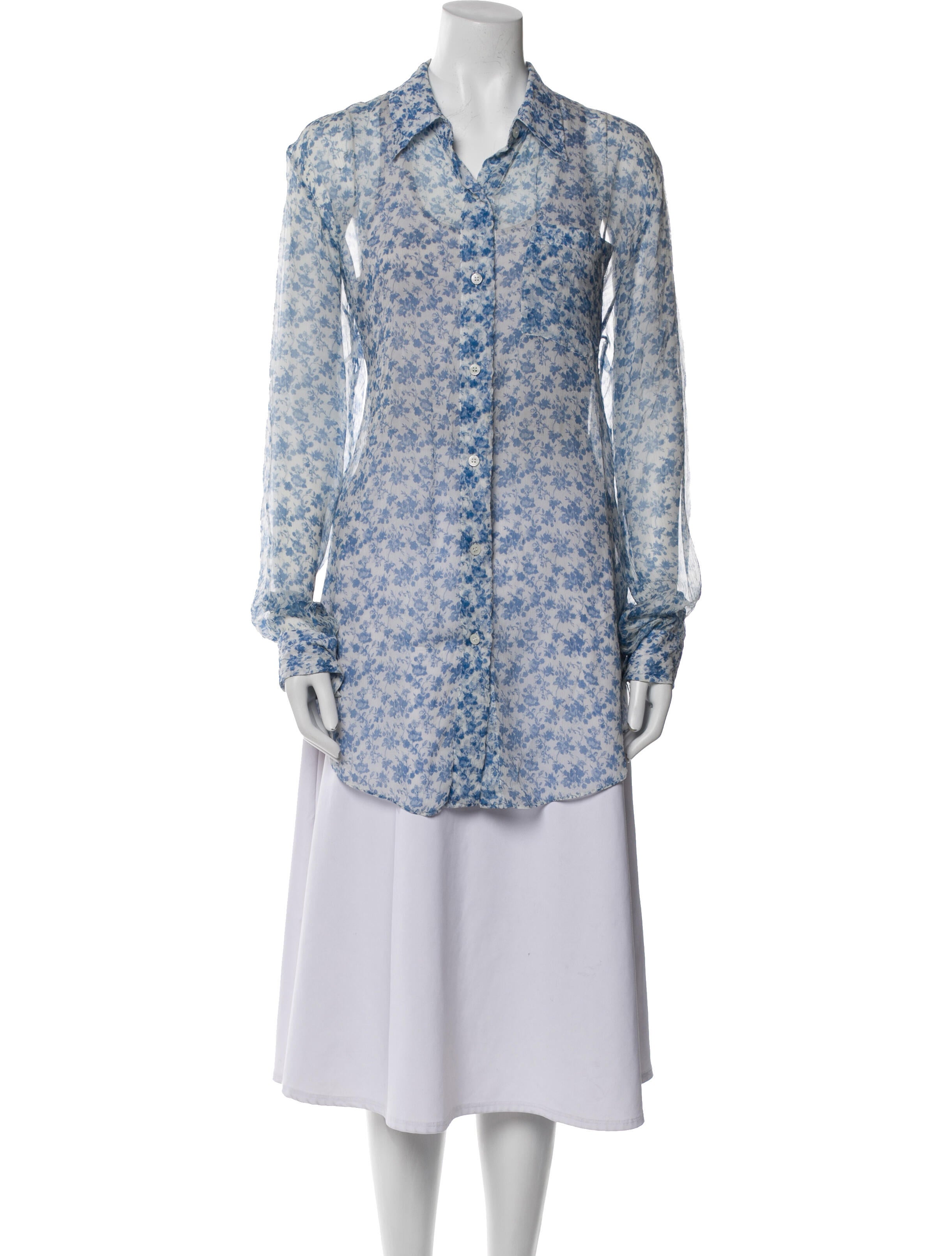 Acne Studios Floral Print Long Sleeve Tunic