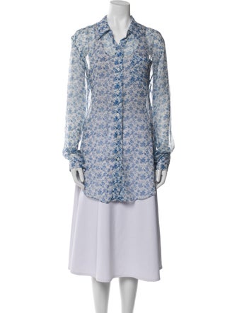 Acne Studios Floral Print Long Sleeve Tunic