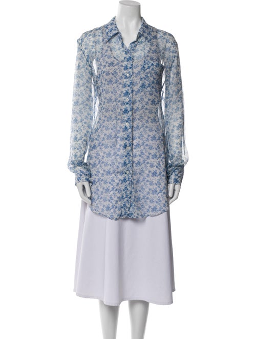 Acne Studios Floral Print Long Sleeve Tunic