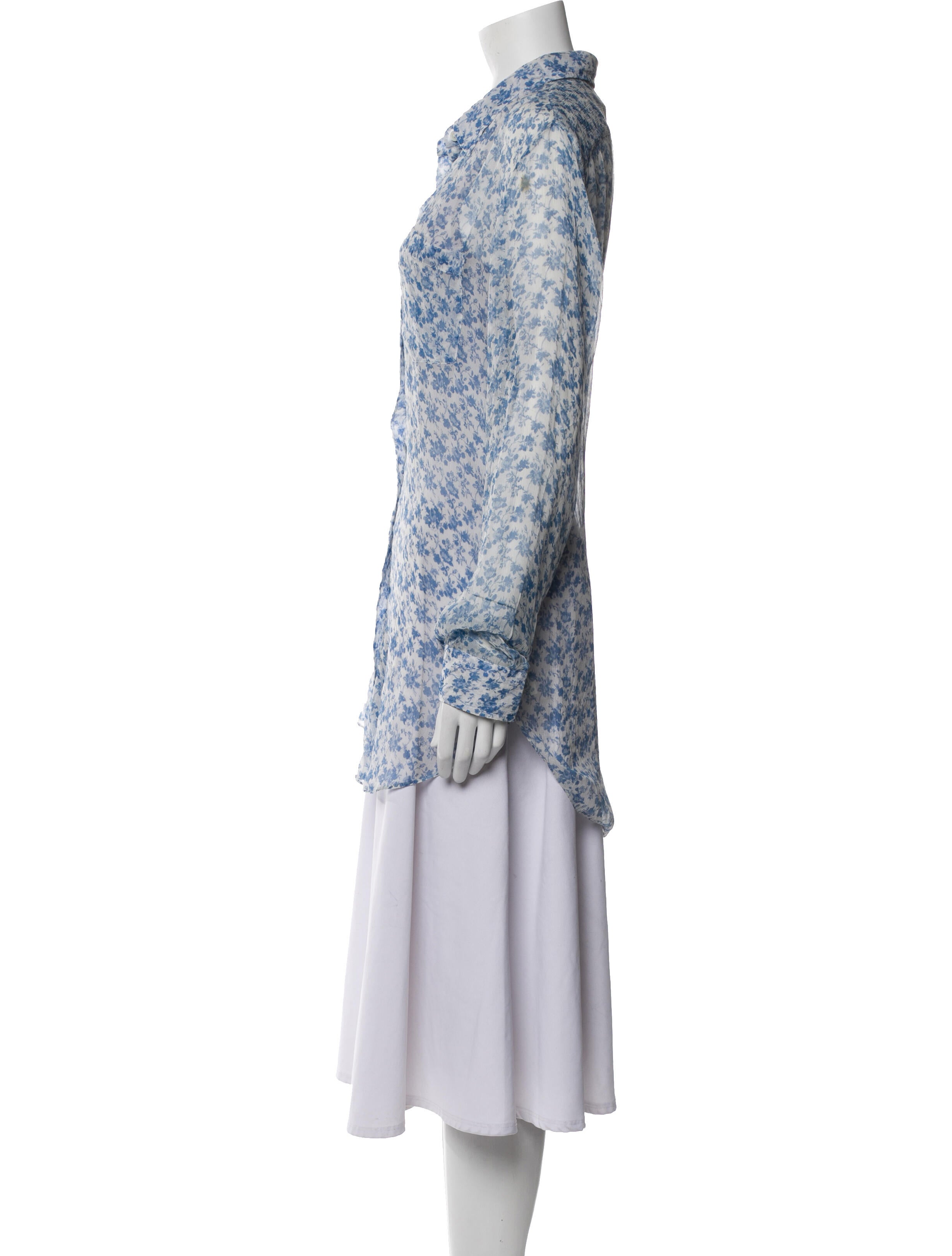 Acne Studios Floral Print Long Sleeve Tunic