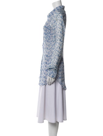 Acne Studios Floral Print Long Sleeve Tunic